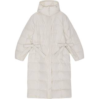 Tech Seersucker Puffer Coat F9689 - Tofu - GANNI - Creme S/M