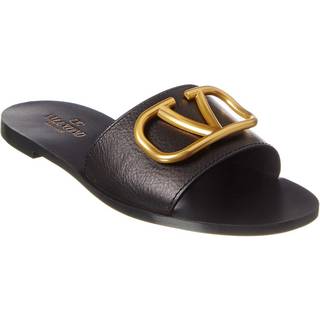Valentino Garavani VLogo leather slides - black - EU 36