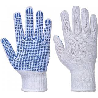 Klassisk polka-dot handske - Hvide/Blå (Størrelse: X-Small)