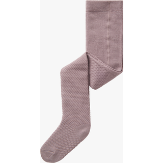 Name It Purple Dove Structure Strømpebukser Merinould/bomuld