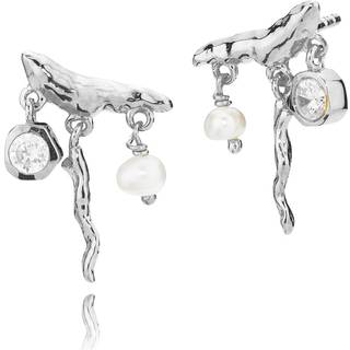 Rosa Øreringe, Silver