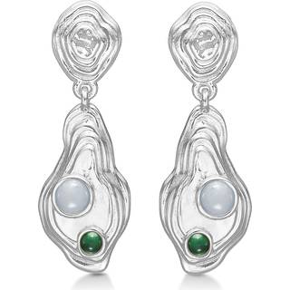 Studio Z - Shell ørehænger med sten - 7117836