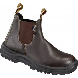 BLUNDSTONE Model 196 Waxy rustic brown leather Waterproof Safety boot EN ISO 20345:2022 SB SR E FO Size 46 (UK/AUS 11)