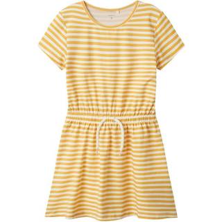 Name It Pale Marigold Stribet Kjole - Str. 6y 116cm