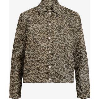 Leopardprint Denimjakke