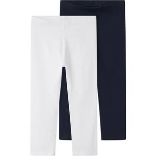 Name it 2pak leggins i hvid og navy til børn