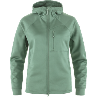 Fjällräven Abisko Grid Fleece Hoodie Women-patina green-S