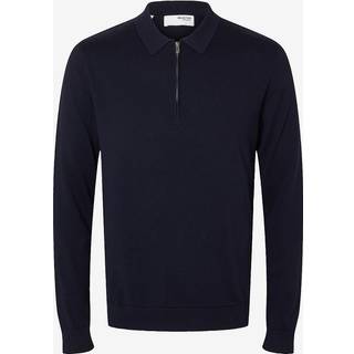 SLHBERG LS HALF ZIP POLO NOOS