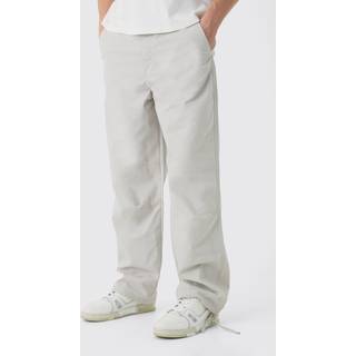 Mens Stone Relaxed Fit Textured Ripstop Trousers