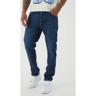 Mens Indigo Slim Fit Seam Detail Jeans