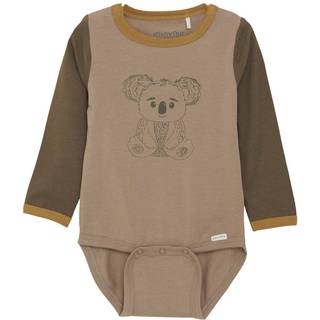 Minymo Babybody Taupe Gray 68 cm  Brun  68 cm  mand