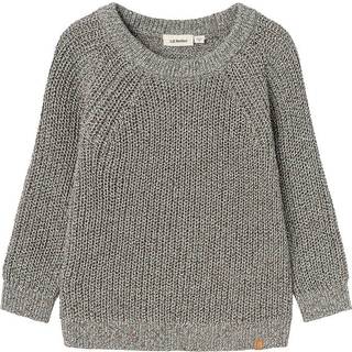 Lil Atelier Sky Gray Pullover Striktrøje Bomuld