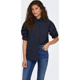 Only - Ternet/Stribet - Onlpena Ls Detail Shirt Wvn - X-Small