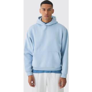 Mens Light Blue 330GSM Oversized Boxy Basic Hoodie