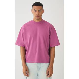 Mens Pink Oversized Boxy Heavyweight T-shirt