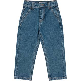 Copenhagen Colors Økologiske bomuldsjeans Indigo Blue Washed 110 cm  Blå  110 cm  Unisex