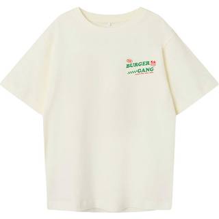 NAME IT T-Shirt Overyn Cloud Dancer Burger