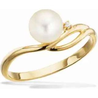 8 Karat Guld Ring fra Scrouples med Ferskvandsperle