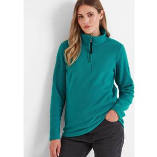 Tog 24 Tog 24 Teal Green Revive Fleece Zip Neck Jumper