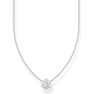 Thomas Sabo KE2210-051-14-L45V Silberne Kette mit weißem Zirkonia Anhänger Damen
