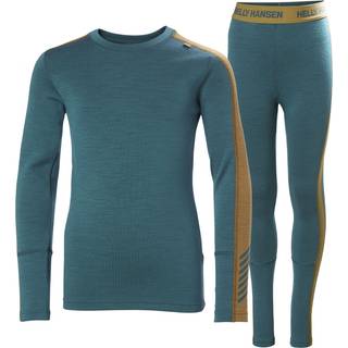 Helly Hansen Lifa Merino Midweight, sæt, junior, mørkegrøn