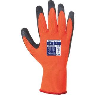 Termal grip handsker - Orange/Sort (Størrelse: M)