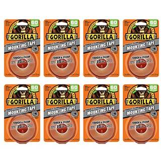 Gorilla 106107 H?rd monteringstape 8 Pack Clear Yellow 6 Count