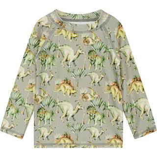 Hust&Claire Maiak Mønstret UV-trøje Seagrass 9-12 Months  Grøn  9-12 måneder  Unisex