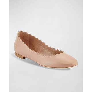 Chloé Lauren leather ballet flats - beige - EU 35