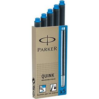 Parker S0116210 Quink Fountain Pen Refills Long Cartridges Pack of 5