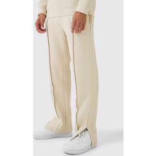 Mens Olive 330GSM Regular Fit Split Hem Raw Edge Jogger