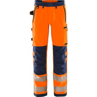Fristads 2645 GSTP Håndværkerbukser Bemærk, orange/marineblå Hi-Vis, Orange/Navy
