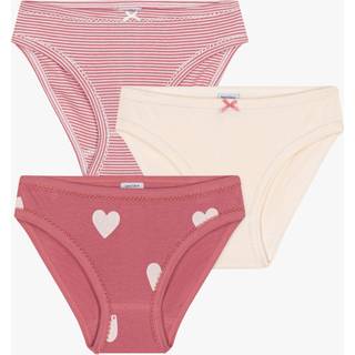 Petit Bateau Hearts 3-pak Trusser Rosewood Marshmallow 2 Y  Lyserød  2 år  kvinde
