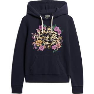 Superdry Superdry Blue Floral Graphic Logo Hoodie