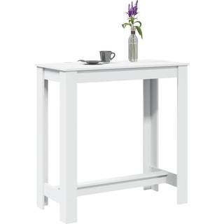 barbord 102x50x103,5 cm konstrueret træ hvid