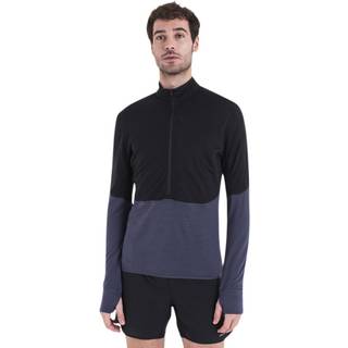 Icebreaker 200 RealFleece Descender L/S Half Zip Fleecesweatere Herrer størrelse M farve sort