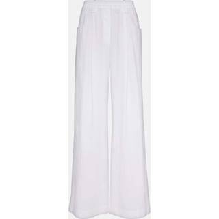 Brunello Cucinelli High-rise cotton wide-leg pants - white - L