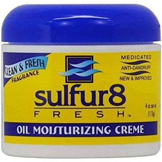 Sulfur 8 Fresh Oil Fugtgivende Creme 4 oz (118 ml) - Anti-skæl Hårcreme med Cupaucu-smør til fugt, beroligende hovedbund og hårvækst
