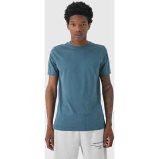 Mens Slate Slim Basic Crew Neck T-shirt