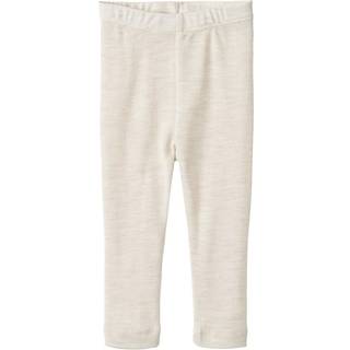 Wheat Uldleggings Agi i Creamy Eggshell Melange 86 cm  Creme  86 cm  Unisex