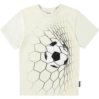 Molo GOTS Riley T-shirt Goal! 98 cm  Creme  98 cm  mand