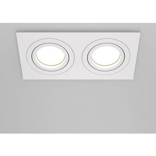 Maytoni indbygningslampe Atom, hvid, 2 lyskilder, 17,5 x 9,2 cm
