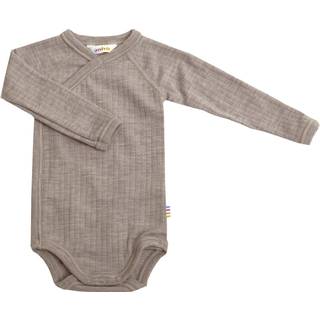 Brun baby body i basisuld med sideluk