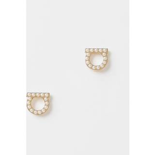 Ferragamo Gancio faux pearl-embellished earrings - gold - One Size