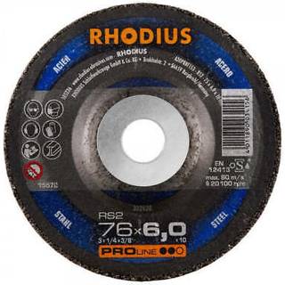 RHODIUS Skrubskive Ø 76mm, 6 mm tyk og 10 mm hul (302038)
