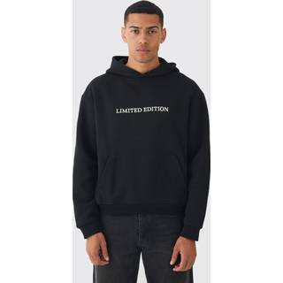 Mens Black 330GSM Oversized Boxy Limited Edition Hoodie