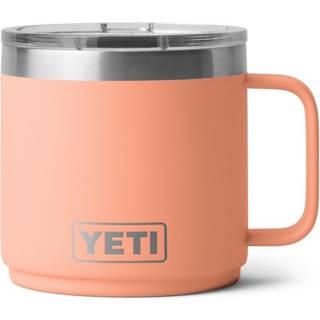 Yeti Rambler 14 oz Stabelbar krus Vacuum Isoleret rustfrit st?l med Magslider Lid Lowcountry Peach