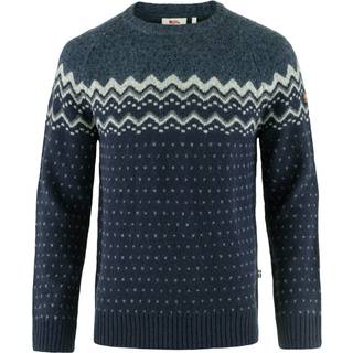 Fjällräven Ãvik Knit Herre Sweater Dark Navy - Mountain Blue XL