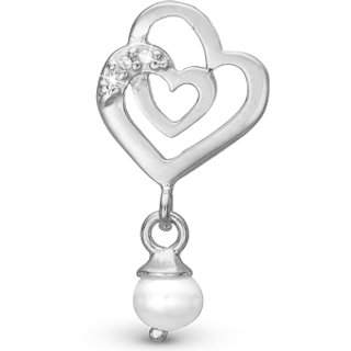 Christina Jewelry Two Hearts Hjerter sølvcharm til læderarmbånd på 6 mm