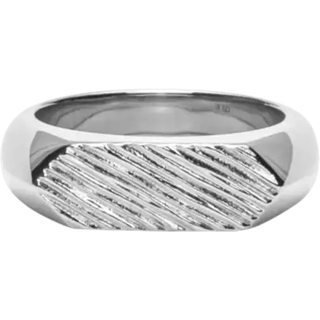 IX Mini Brushed Hexagon Ring Silver